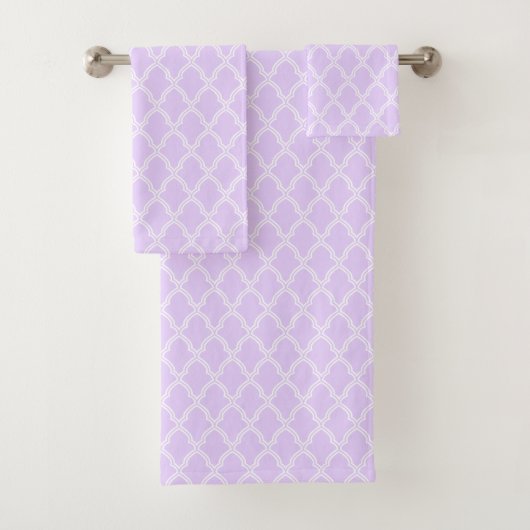 Ensemble de serviettes de bain à imprimer géométri (En situation)