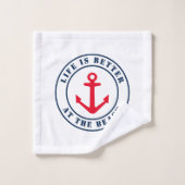 Ensemble de serviettes de bain à l'ancre nautique  (Gant de toilette)