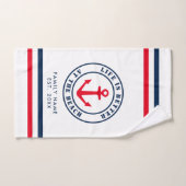 Ensemble de serviettes de bain à l'ancre nautique  (Serviette à main)