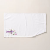 Ensemble de serviettes de bain à lettre initiale T (Serviette à main)
