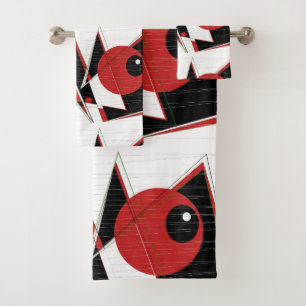 Ensemble de serviettes de bain à l'oeil rouge