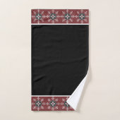 Ensemble de serviettes de bain à médaillon noir et (Serviette à main)