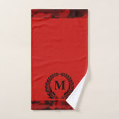 Ensemble de serviettes de bain à monogramme camouf (Serviette à main)