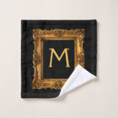 Ensemble de serviettes de bain à monogramme encadr (Gant de toilette)