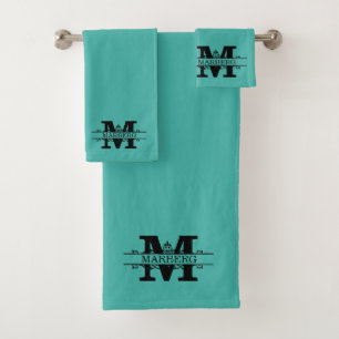 Ensemble de serviettes de bain à monogramme fantai