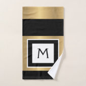 Ensemble de serviettes de bain à monogramme or noi (Serviette à main)