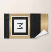 Ensemble de serviettes de bain à monogramme or noi (Serviette à main)
