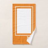 Ensemble de serviettes de bain à monogramme orange (Serviette à main)