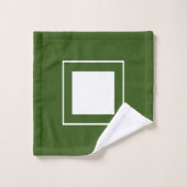 Ensemble de serviettes de bain à monogramme vert o (Gant de toilette)