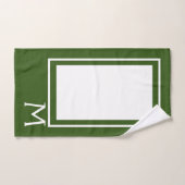 Ensemble de serviettes de bain à monogramme vert o (Serviette à main)