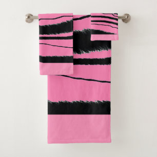 Ensemble de serviettes de bain à motif animal rose