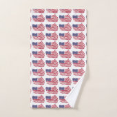 Ensemble de serviettes de bain à motif de drapeau (Serviette à main)