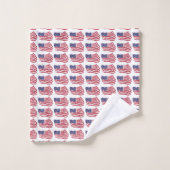 Ensemble de serviettes de bain à motif de drapeau (Gant de toilette)