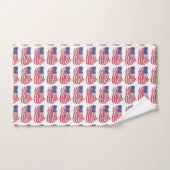 Ensemble de serviettes de bain à motif de drapeau (Serviette à main)