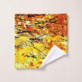 Ensemble de serviettes de bain à motif de feuilles (Gant de toilette)