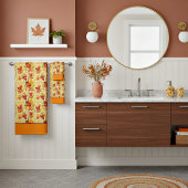 Ensemble de serviettes de bain à motif de feuilles