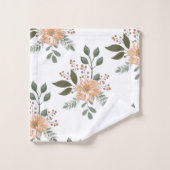 Ensemble de serviettes de bain à motif floral (Gant de toilette)
