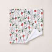 Ensemble de serviettes de bain à motif floral clas (Gant de toilette)