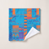 Ensemble de serviettes de bain à motif géométrique (Gant de toilette)