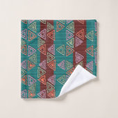 Ensemble de serviettes de bain à motif géométrique (Gant de toilette)