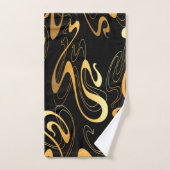 Ensemble de serviettes de bain à motif jaune (Serviette à main)