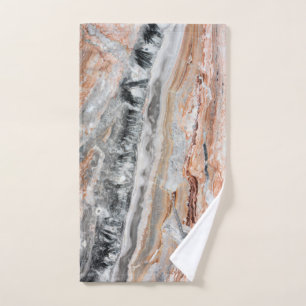 Ensemble de serviettes de bain à motif marbré tend