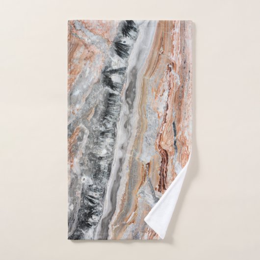 Ensemble de serviettes de bain à motif marbré tend (Serviette à main)