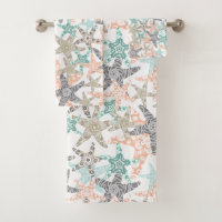 Ensemble de serviettes de bain à motif sans coutur