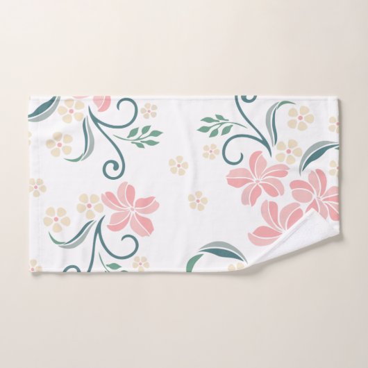 Ensemble de serviettes de bain à motifs floraux ro (Serviette à main)
