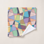 Ensemble de serviettes de bain à motifs multicolor (Gant de toilette)