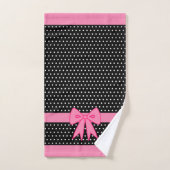 Ensemble de serviettes de bain à nœud rose (Serviette à main)