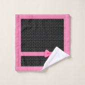 Ensemble de serviettes de bain à nœud rose (Gant de toilette)