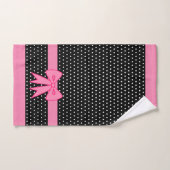 Ensemble de serviettes de bain à nœud rose (Serviette à main)