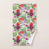 ensemble de serviettes de bain à orchidées hawaïen (Serviette à main)