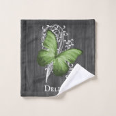 Ensemble de serviettes de bain à papillon rustique (Gant de toilette)