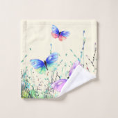 Ensemble de serviettes de bain à papillons volants (Gant de toilette)