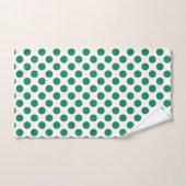 Ensemble de serviettes de bain à pois verts person (Serviette à main)