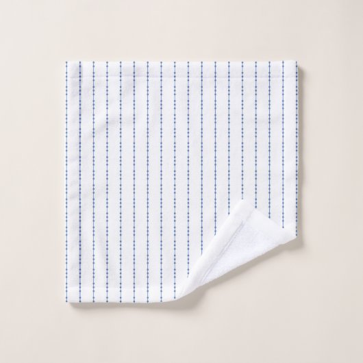 Ensemble de serviettes de bain à rayures blanc et (Gant de toilette)