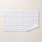 Ensemble de serviettes de bain à rayures blanc et  (Serviette à main)