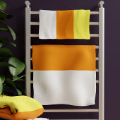 Ensemble de serviettes de bain à rayures blanc ora