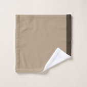 Ensemble de serviettes de bain à rayures marron et (Gant de toilette)