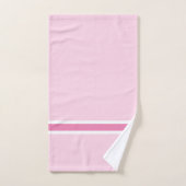 Ensemble de serviettes de bain à rayures rose et b (Serviette à main)