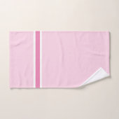 Ensemble de serviettes de bain à rayures rose et b (Serviette à main)