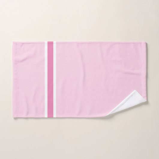 Ensemble de serviettes de bain à rayures rose et b (Serviette à main)