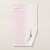 Ensemble de serviettes de bain à rayures roses de (Serviette à main)