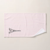 Ensemble de serviettes de bain à rayures roses de (Serviette à main)