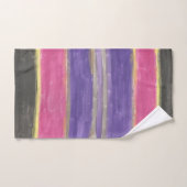 Ensemble de serviettes de bain à rayures roses et (Serviette à main)