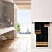 Ensemble de serviettes de bain à rayures texturées
