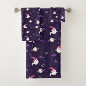 Ensemble de serviettes de bain à thème Halloween (En situation)