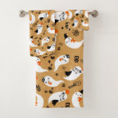 Ensemble de serviettes de bain à thème Halloween (En situation)